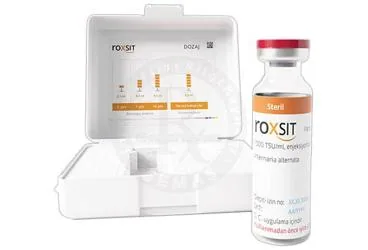 Allerjen ekstratı içeren süspansiyon: ROXSIT 1000 TSU/ML ENJEKSIYONLUK SUSPANSIYON (ALTERNARIA) ürün ambalajı. Üretici: ROXALL MEDİCİNE İLAÇ İTHALAT İHRACAT SANAYİ VE TİCARET LİMİTED ŞİRKETİ.
