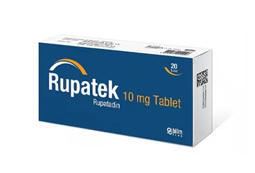 RUPATEK 10 MG 20 TABLET kutu fotoğrafı. Rupatadin fumarat içeren tablet. Üretici: BİLİM İLAÇ SANAYİİ VE TİCARET A.Ş.