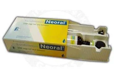 Siklosporin içeren solüsyon: SANDIMMUN-NEORAL 100 MG 50 ML SOLÜSYON kutusu. Üretici: NOVARTİS SAĞLIK GIDA VE TARIM ÜRÜNLERİ SANAYİ VE TİCARET ANONİM ŞİRKETİ.