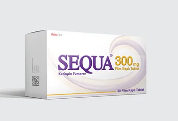 SEQUA 300 MG 30 FILM TABLET (ketiapin) kutu fotoğrafı, film kaplı tablet. Üretici: NEUTEC İLAÇ SANAYİ TİCARET ANONİM ŞİRKETİ.
