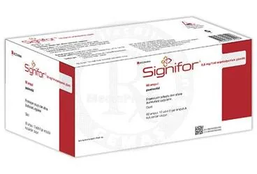 SIGNIFOR 0,6 MG/1ML ENJEKSIYONLUK COZELTI (60 AMPUL) (pasireotid) ambalajı, çözelti. Üretici: RECORDATİ İLAÇ SANAYİ VE TİCARET ANONİM ŞİRKETİ.