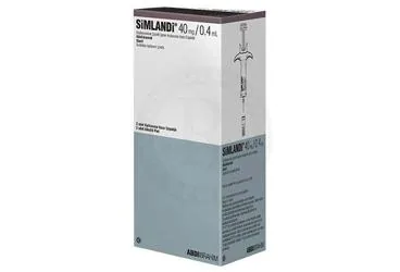 Adalimumab içeren çözelti: SIMLANDI 40 MG/0.4 ML ENJEKSIYONLUK COZELTI ICEREN KULLANIMA HAZIR ENJEKTOR (2 ENJEKTOR) ambalajı. Üretici: ABDİ İBRAHİM İLAÇ SANAYİ VE TİCARET A.Ş.
