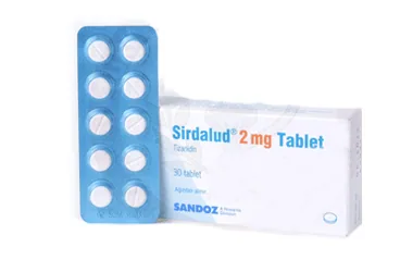 Tizanidin içeren tablet: SIRDALUD 2 MG 30 TABLET kutu fotoğrafı. Üretici: SANDOZ İLAÇ SANAYİ VE TİCARET A.Ş.
