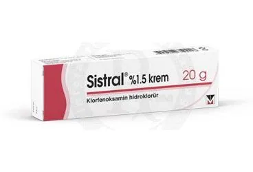 SISTRAL %1,5 KREM (20 GR) (klorfenoksamin -topikal) kutu fotoğrafı, krem. Üretici: MENARİNİ SAĞLIK VE İLAÇ SANAYİ TİCARET ANONİM ŞİRKETİ.