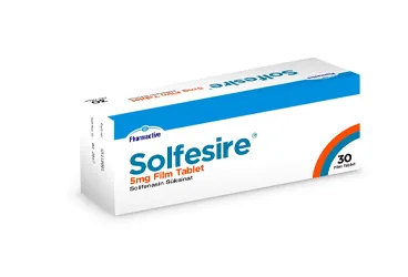 SOLFESIRE 5 MG FILM KAPLI TABLET (90 FILM KAPLI TABLET) (solifenasin süksinat) kutu fotoğrafı, film kaplı tablet. Üretici: PHARMACTİVE İLAÇ SAN. VE TİC. A.Ş.