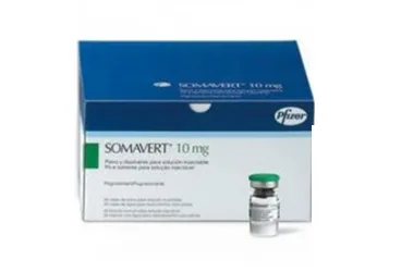 SOMAVERT 10 MG 30 FLAKON ambalajı, flakon formunda pegvisomant içerir. Üretici: PFİZER PFE İLAÇLARI ANONİM ŞİRKETİ.