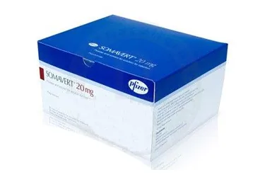 Pegvisomant içeren flakon: SOMAVERT 20 MG 30 FLAKON kutusu. Üretici: PFİZER PFE İLAÇLARI ANONİM ŞİRKETİ.