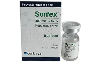 SONFEX 400 MG / 4 ML I.V. INFUZYONLUK COZELTI (ibuprofen) kutusu, çözelti. Üretici: CENTURİON İLAÇ SANAYİ VE TİCARET ANONİM ŞİRKETİ.