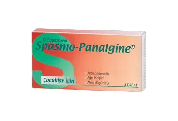 SPASMO-PANALGİNE 125 MG 10 SUPOZİTUAR (parasetamol + adifenin + allobarbital) kutusu, supozituvar. Üretici: ATABAY İLAÇ FABRİKASI A.Ş.