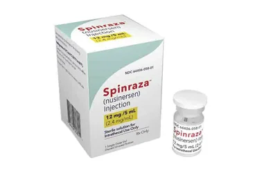 SPINRAZA 12 MG/5 ML INTRATEKAL ENJEKSIYONLUK COZELTI (nusinersen) ambalajı, çözelti. Üretici: GEN İLAÇ VE SAĞLIK ÜRÜNLERİ SAN.VE TİC. A.Ş.