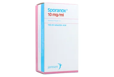 Itrakonazol içeren çözelti: SPORANOX 10 MG/ML ORAL COZELTI kutusu. Üretici: JOHNSON AND JOHNSON SIHHİ MALZEME SANAYİ VE TİCARET LİMİTED ŞİRKETİ.