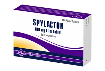 SPYLACTON 100 MG FILM KAPLI TABLET, 20 ADET (spirinolakton) kutu fotoğrafı, film kaplı tablet. Üretici: WORLD MEDICINE İLAÇ SAN. VE TİC. A.Ş.