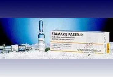 STAMARIL PASTEUR (SARI HUMMA ASISI)0,5ML 1 ENJ. 1 DOZ ambalajı. Etkin maddesi sarı humma aşısı. Üretici: SANOFİ PASTEUR AŞI TİC. A.Ş.