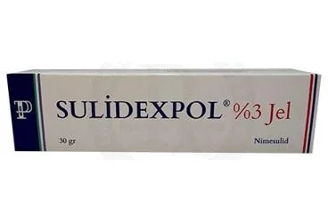SULIDEXPOL %3 JEL (30 GRAM) (nimesulid -topikal) ambalajı, jel. Üretici: PHARMAPOL İLAÇ VE KİMYA SANAYİ LİMİTED ŞİRKETİ.