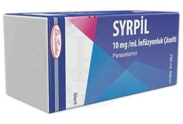 SYRPIL 10 MG /ML INFUZYONLUK COZELTI (1 ADET) kutusu. Parasetamol içeren çözelti. Üretici: DR. SERTUS İLAÇ SAN. VE TİC. LTD. ŞTİ.