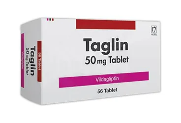 TAGLIN 50 MG TABLET (56 TABLET) (vildagliptin) kutu fotoğrafı, tablet. Üretici: NOBEL İLAÇ SAN. VE TİC. A.Ş.