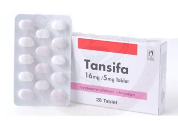 TANSIFA 16/5 MG TABLET (28 TABLET) (amlodipin + kandesartan) kutu fotoğrafı, tablet. Üretici: NOBEL İLAÇ PAZARLAMA VE SANAYİİ LTD. ŞTİ.