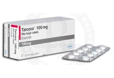 TARCEVA ROCHE 100 MG 30 FİLM KAPLI TABLET (erlotinib) ürün ambalajı, film kaplı tablet. Üretici: ROCHE MÜSTAHZARLARI SANAYİ ANONİM ŞİRKETİ.
