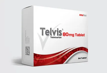 TELVIS 80 MG 84 TABLET kutusu. Telmisartan içeren tablet. Üretici: NEUTEC İLAÇ SANAYİ TİCARET ANONİM ŞİRKETİ.
