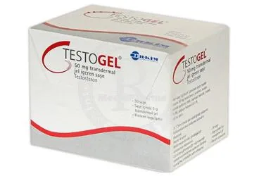 TESTOGEL 50 MG TRANSDERMAL JEL ICEREN SASE (30 SASE) (testosteron) kutu fotoğrafı, jel. Üretici: ER-KİM İLAÇ SANAYİ VE TİCARET A.Ş.