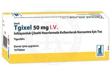 Tigesiklin içeren çözelti: TGIXEL 50 MG I.V. INFUZYONLUK COZELTI HAZIRLAMADA KULLANILACAK KONSANTRE ICIN TOZ kutusu. Üretici: DEVA HOLDİNG ANONİM ŞİRKETİ.