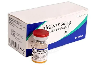 TIGENEX 50 MG INFUZYONLUK COZELTI ICIN TOZ (10 FLAKON) ambalajı, çözelti formunda tigesiklin içerir. Üretici: HAVER TRAKYA İLAÇ SANAYİ VE TİCARET ANONİM ŞİRKETİ.