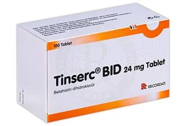 TINSERC BID 24 MG TABLET (100 TABLET) (betahistin dihidroklorid) kutusu, tablet. Üretici: RECORDATİ İLAÇ SANAYİ VE TİCARET ANONİM ŞİRKETİ.