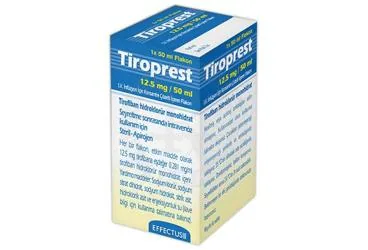 TIROPREST 12,5 MG/50 ML IV INFUZYON ICIN KONSANTRE COZELTI ICEREN FLAKON (tirofiban hcl) ambalajı, çözelti. Üretici: EFFECTUS İLAÇ LİMİTED ŞİRKETİ.