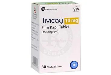 TIVICAY 10 MG 30 FILM KAPLI TABLET kutu fotoğrafı. Dolutegravir içeren film kaplı tablet. Üretici: GLAXOSMİTHKLİNE İLAÇLARI SAN. VE TİC. A.Ş.