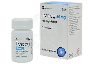 Dolutegravir içeren film kaplı tablet: TIVICAY 50 MG 30 FİLM TABLET kutu fotoğrafı. Üretici: GLAXOSMİTHKLİNE İLAÇLARI SAN. VE TİC. A.Ş.