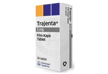 TRAJENTA 5 MG FILM KAPLI TABLET (linagliptin) kutu fotoğrafı, film kaplı tablet. Üretici: BOEHRİNGER INGELHEİM İLAÇ TİCARET A.Ş.