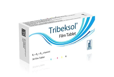 Vitamin b1 ve b2 veya b6 veya b12 içeren film kaplı tablet: TRIBEKSOL 250 MG/250 MG/1 MG FILM KAPLI TABLET (30 TABLET) ambalajı. Üretici: DEVA HOLDİNG ANONİM ŞİRKETİ.