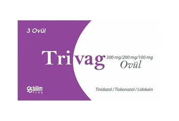 Tiyokonazol + tinidazol + lidokain - vajinal içeren ovül: TRIVAG 300 MG / 200 MG / 100 MG OVUL (3 OVUL) kutu fotoğrafı. Üretici: BİLİM İLAÇ SANAYİİ VE TİCARET A.Ş.