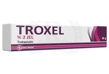 TROXEL %2 JEL (40 G) ambalajı. Atkestanesi ekstresi -troxerutin içeren jel. Üretici: WORLD MEDICINE İLAÇ SAN. VE TİC. A.Ş.
