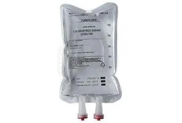 Dekstroz içeren çözelti: TURKFLEKS %30 DEKSTROZ SUDAKI COZELTISI 500 ML (SETLI) ambalajı. Üretici: TURK İLAÇ VE SERUM SANAYİ ANONİM ŞİRKETİ.