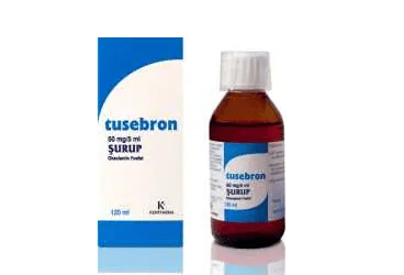 Oksolamin içeren şurup: TUSEBRON SURUP 120 ML ambalajı. Üretici: KENTFARMA İLAÇ ANONİM ŞİRKETİ.