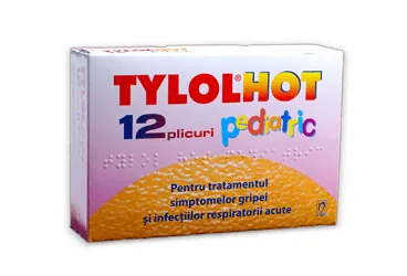 TYLOL HOT PEDIATRIK 250 MG + 2 MG + 30 MG/ 10 G TEK KULLANIMLIK ORAL COZELTI HAZIRLIK ICIN TOZ 24 POŞET kutu fotoğrafı. Parasetamol kombinasyon içeren çözelti. Üretici: NOBEL İLAÇ SAN. VE TİC. A.Ş.