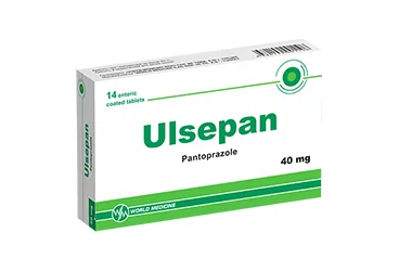 ULSEPAN 40 MG ENTERIK KAPLI TABLET (14 TABLET) (pantoprazol) kutusu, tablet. Üretici: WORLD MEDICINE İLAÇ SAN. VE TİC. A.Ş.