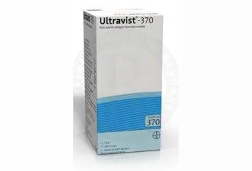 ULTRAVIST 370 200 ML ŞİŞE ürün ambalajı. Etkin maddesi iopromide. Üretici: BAYER TÜRK KİMYA SAN. LTD. ŞTİ.
