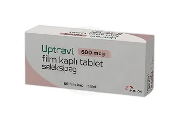 Seleksipag içeren film kaplı tablet: UPTRAVI 600 MCG 60 FILM KAPLI TABLET kutu fotoğrafı. Üretici: JOHNSON AND JOHNSON SIHHİ MALZEME SANAYİ VE TİCARET LİMİTED ŞİRKETİ.