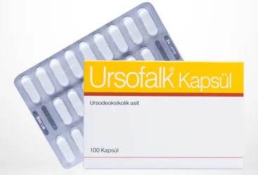 URSOFALK 250 MG 100 KAPSÜL ambalajı, kapsül formunda ursodeoksikolik asit içerir. Üretici: ALİ RAİF İLAÇ SANAYİ A.Ş.