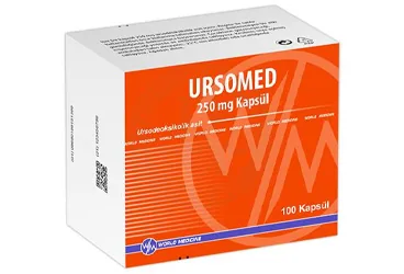 URSOMED 250 MG KAPSUL (100 KAPSUL) kutu fotoğrafı. Ursodeoksikolik asit içeren kapsül. Üretici: WORLD MEDICINE İLAÇ SAN. VE TİC. A.Ş.