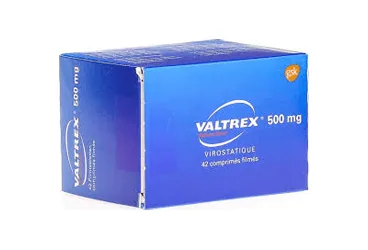 VALTREX 500 MG 42 FILM TABLET kutu fotoğrafı, film kaplı tablet formunda valasiklovir içerir. Üretici: GLAXOSMİTHKLİNE İLAÇLARI SAN. VE TİC. A.Ş.