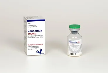 VANCOMAX 1000 MG IV INFIZYON COZELTI ICIN LIYOFILIZE TOZ ICEREN FLAKON ambalajı, çözelti formunda vankomisin hcl içerir. Üretici: VEM İLAÇ SAN. VE TİC. ANONİM ŞİRKETİ.