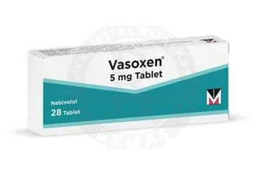 VASOXEN 5 MG 28 TABLET (nebivolol hcl) kutusu, tablet. Üretici: MENARİNİ İLAÇ SANAYİ VE TİCARET A.Ş.