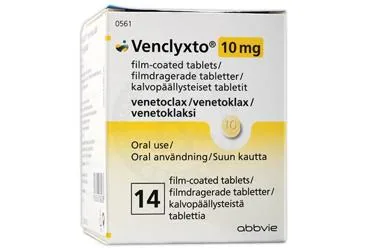 Venetoklaks içeren film kaplı tablet: VENCLYXTO 10 MG 14 FILM KAPLI TABLET kutu fotoğrafı. Üretici: ABBVİE TIBBİ İLAÇLAR SANAYİ VE TİCARET LİMİTED ŞİRKETİ.