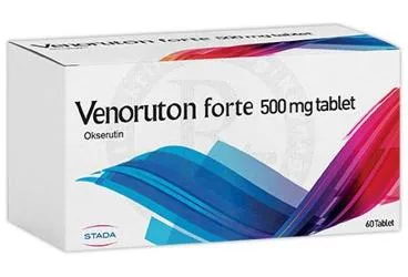 VENORUTON FORTE 500 MG TABLET (60 ADET) (okserutin) kutusu, tablet. Üretici: ORTADOĞU YAŞAM BİLİMLERİ A.Ş.