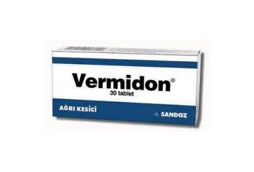VERMIDON 500/30 MG TABLET 30 TABLET kutusu, tablet formunda parasetamol + kafein içerir. Üretici: SANDOZ İLAÇ SANAYİ VE TİCARET A.Ş.
