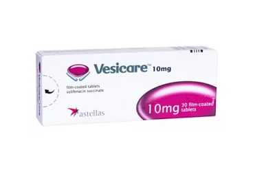 VESICARE 10 MG 30 FILM TABLET kutu fotoğrafı. Solifenasin süksinat içeren film kaplı tablet. Üretici: ASTELLAS PHARMA İLAÇ TİCARET VE SANAYİ ANONİM ŞİRKETİ.