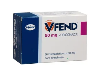VFEND 50 MG 30 FILM TABLET (vorikonazol) ürün ambalajı, film kaplı tablet. Üretici: PFİZER PFE İLAÇLARI ANONİM ŞİRKETİ.